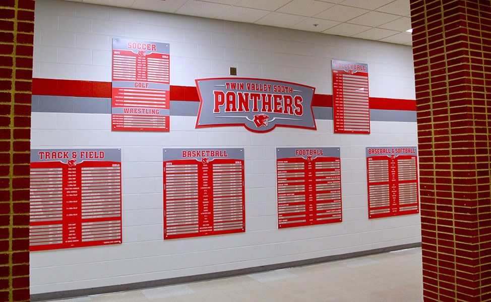 sports record board wall